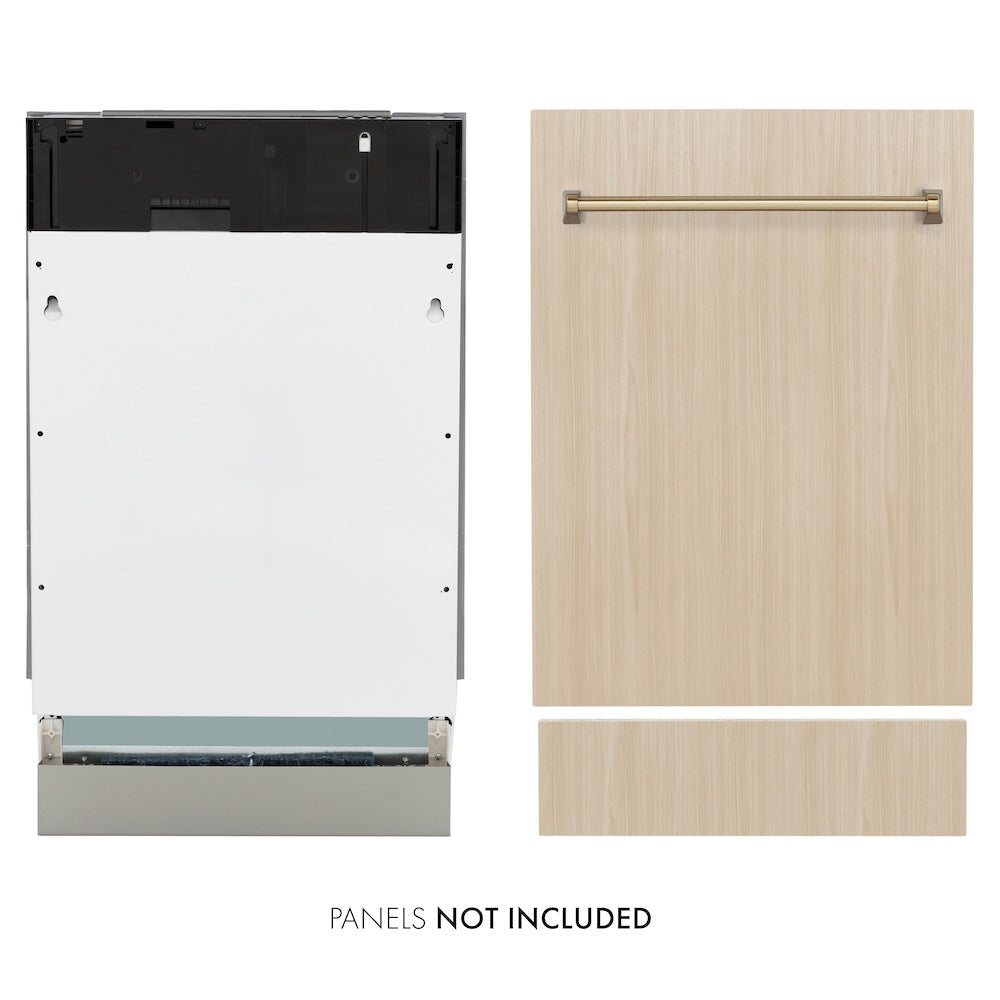 AutographEdition 24" Tallac Series 3rd Rack Top Control Built-In Tall Tub Dishwasher in Custom Panel Ready with Champagne Bronze Handle 51dBa - (DWVZ24CB) -