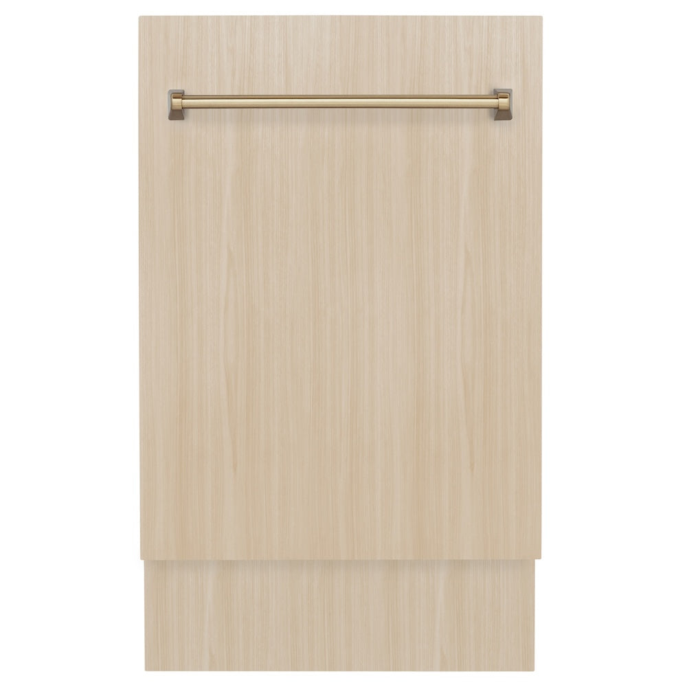 AutographEdition 24" Tallac Series 3rd Rack Top Control Built-In Tall Tub Dishwasher in Custom Panel Ready with Champagne Bronze Handle 51dBa - (DWVZ24CB) -