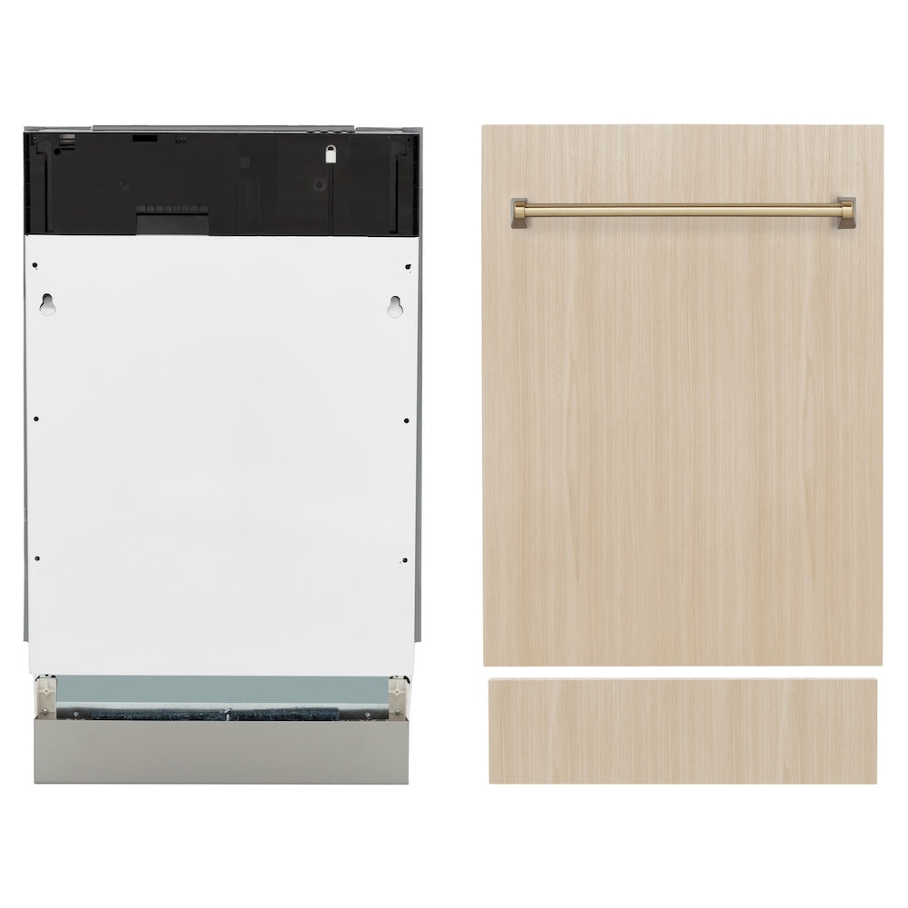 AutographEdition 24" Tallac Series 3rd Rack Top Control Built-In Tall Tub Dishwasher in Custom Panel Ready with Champagne Bronze Handle 51dBa - (DWVZ24CB) -