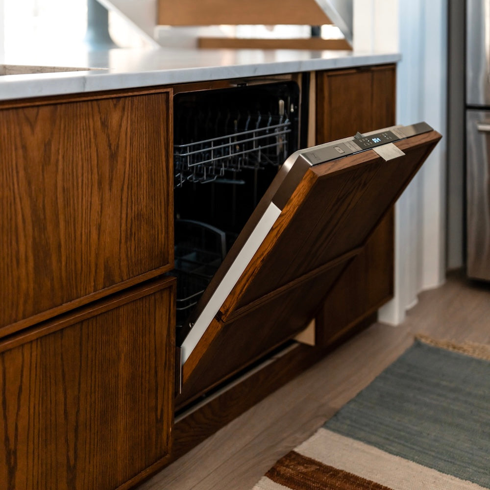 AutographEdition 24" Tallac Series 3rd Rack Top Control Built-In Tall Tub Dishwasher in Custom Panel Ready with Polished Gold Handle 51dBa - (DWVZ24G) -