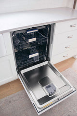 AutographEdition 24" Tallac Series 3rd Rack Top Control Built-In Tall Tub Dishwasher in Custom Panel Ready with Polished Gold Handle 51dBa - (DWVZ24G) -