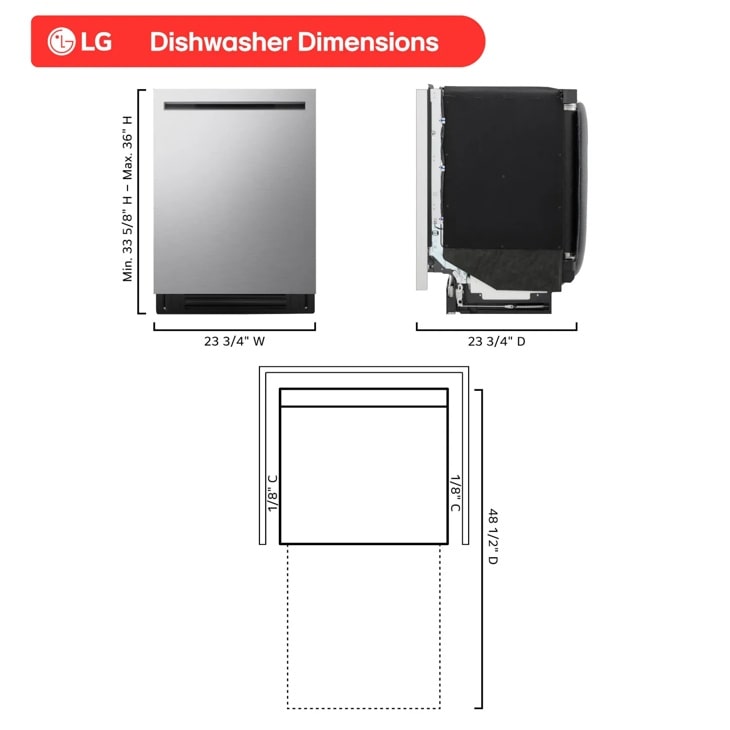 LG LDNPH654S angled view