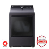 LG DLGX8601BE gas dryer front view in Matte Black