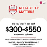 LG DLHC4002B Heat Pump Ventless Electric Dryer angled view