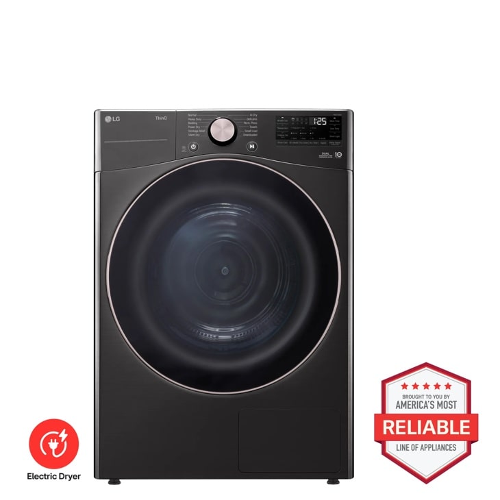 LG DLHC4002B Heat Pump Ventless Electric Dryer front view