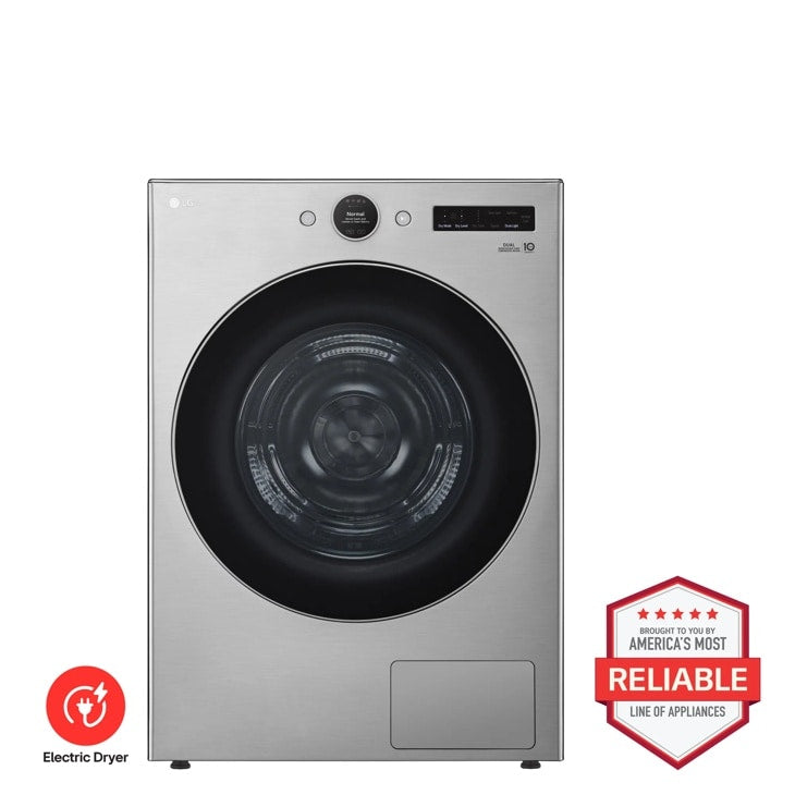 LG DLHC5502V graphite steel heat pump electric dryer front view