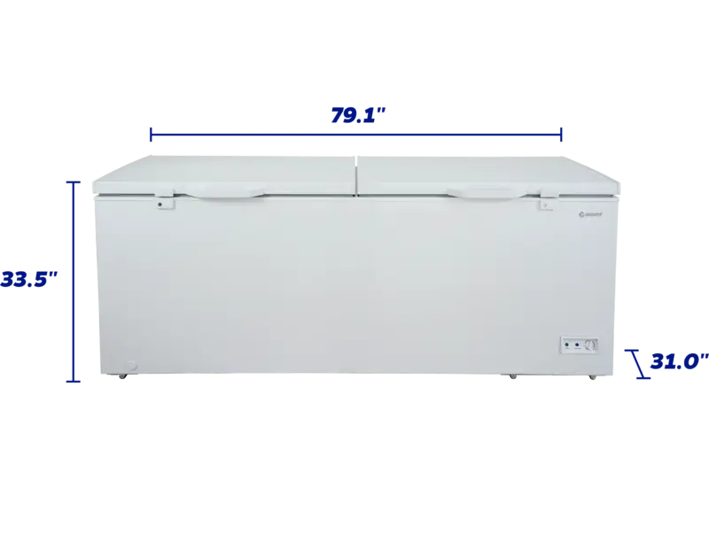 Element 21.0 cu. ft. Two Door Chest Freezer - White (ECF21MDCW) - (ECF21MDCW)