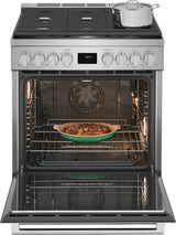 Electrolux 30" Front Control Freestanding Gas Range with Convection, 5 Burners, Stainless Steel - ECFG3068AS