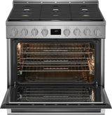 Electrolux 36" Front Control Freestanding Gas Range with Convection, 6 Burners, Stainless Steel - ECFG3668AS