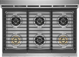 Electrolux 36" Front Control Freestanding Gas Range with Convection, 6 Burners, Stainless Steel - ECFG3668AS