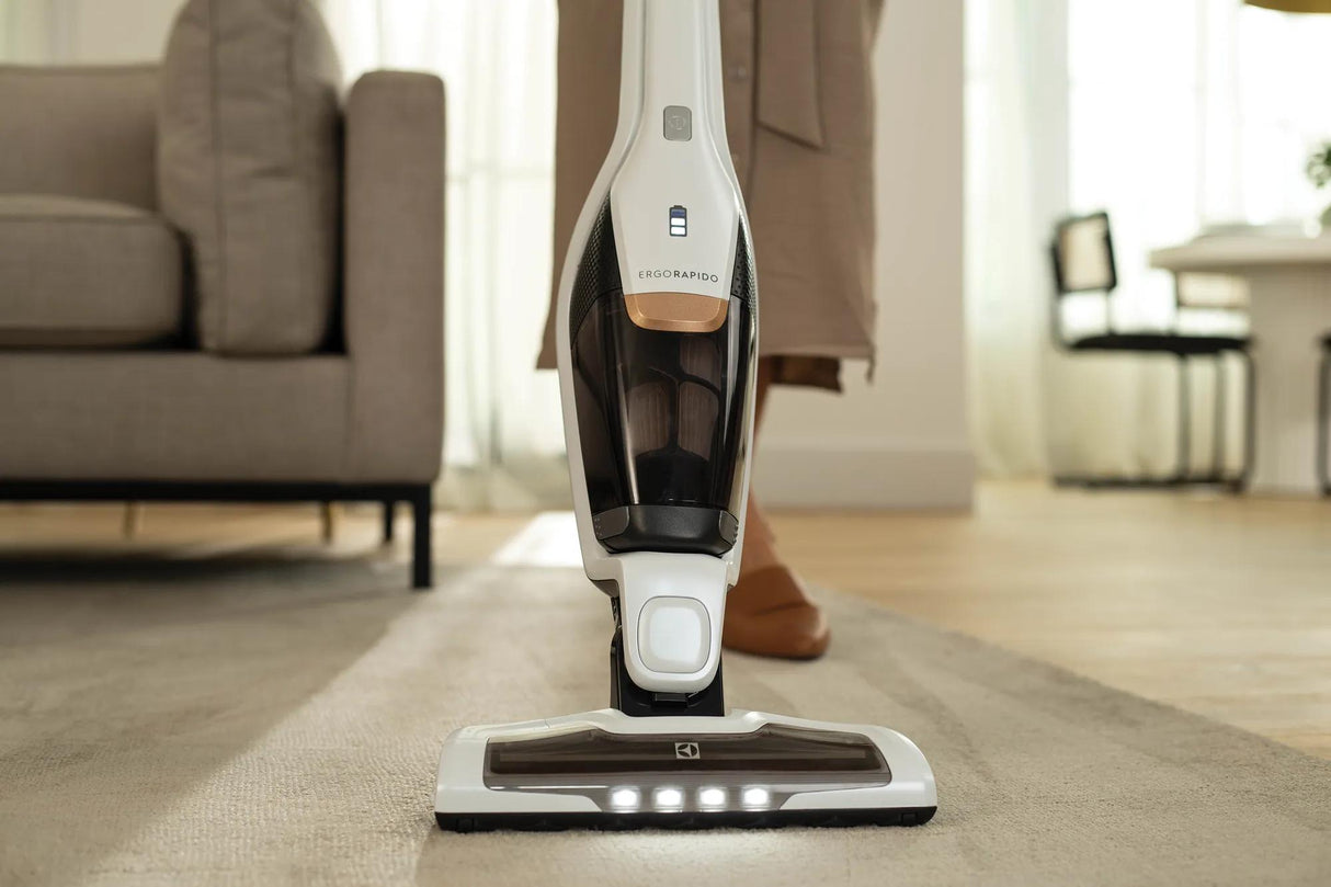 Electrolux Ergorapido Cordless 2-in-1 Stick &amp; Handheld Vacuum, Satin White