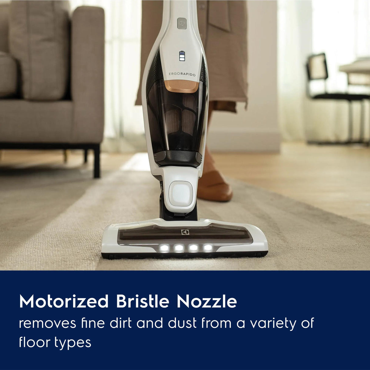 Electrolux Ergorapido Cordless 2-in-1 Stick &amp; Handheld Vacuum, Satin White