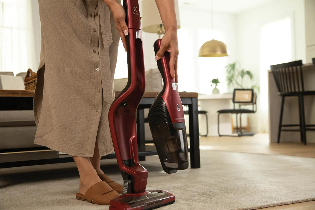 Electrolux Ergorapido Pet Cordless 2-in-1 Stick &amp; Handheld Vacuum, Chili Red