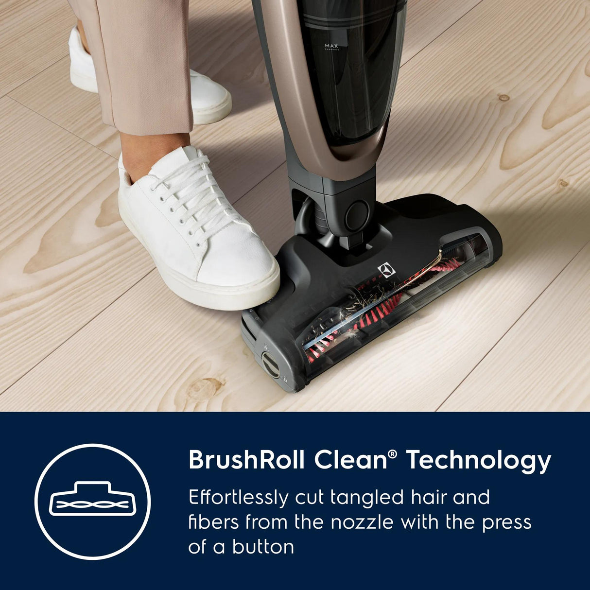 Electrolux WellQ7 Hard Floor Cordless 2-in-1 Stick &amp; Handheld Vacuum with PowerPro Roller, Soft Sand