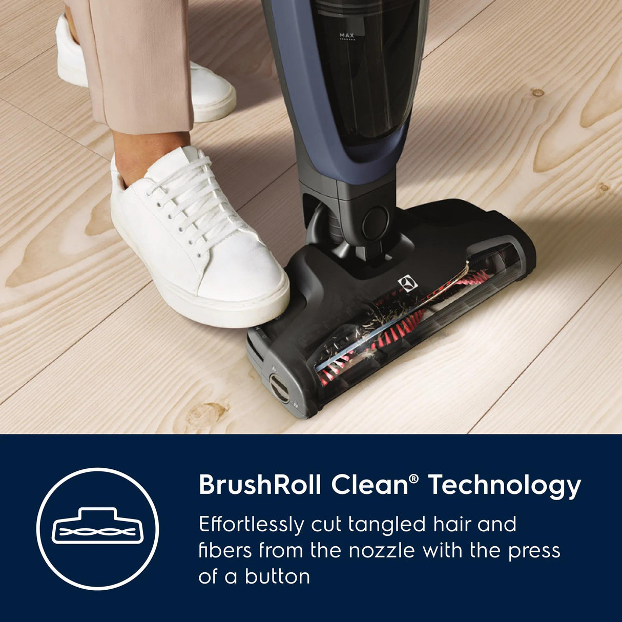 Electrolux WellQ7 Cordless 2-in-1 Stick &amp; Handheld Vacuum, 50-Min Runtime, Denim Blue