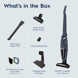 Electrolux WellQ7 Cordless 2-in-1 Stick &amp; Handheld Vacuum, 50-Min Runtime, Denim Blue