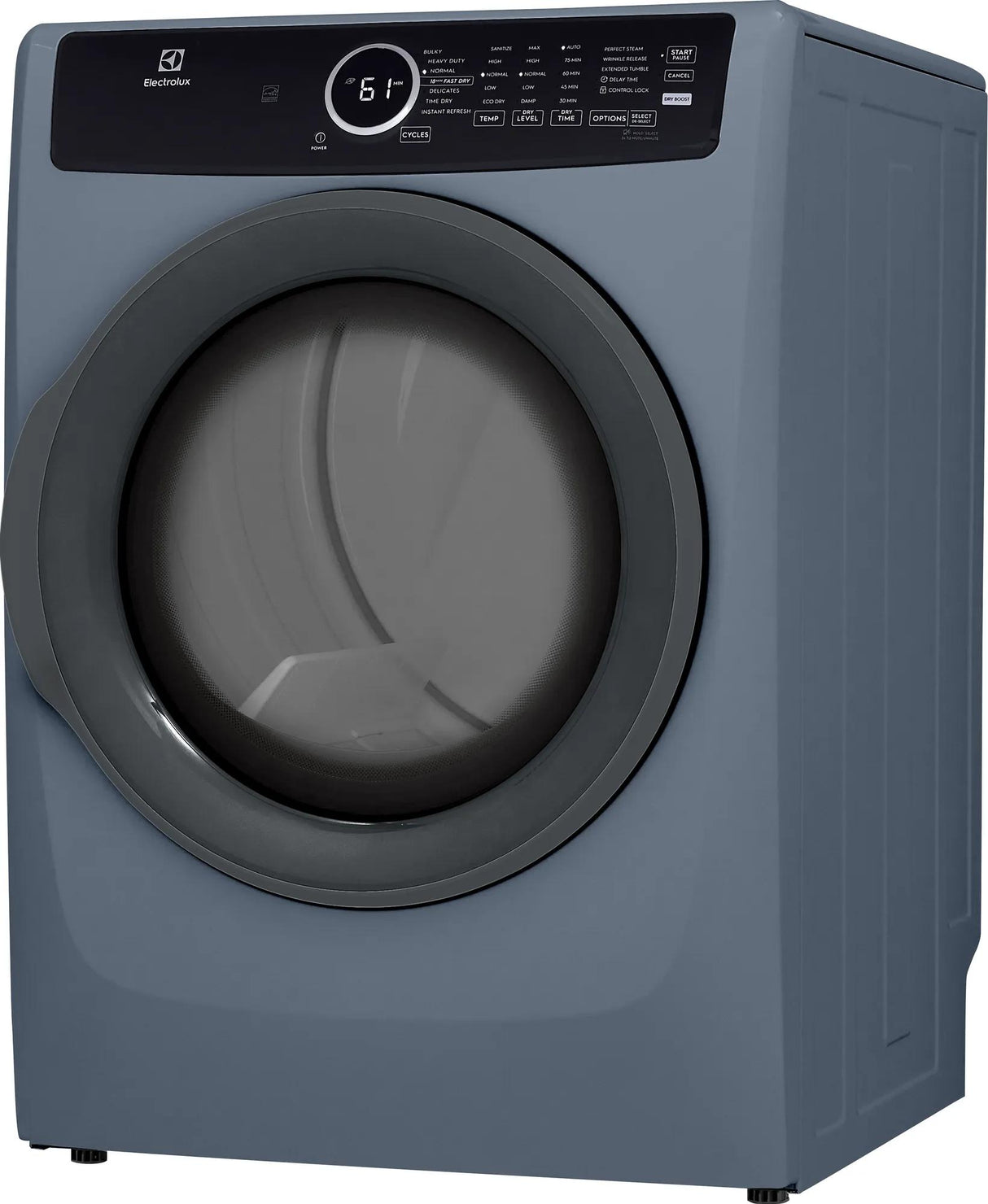 Electrolux 400 Series 8.0 Cu. Ft. Front Load Electric Dryer with Perfect Steam &amp; Instant Refresh, Denim Blue