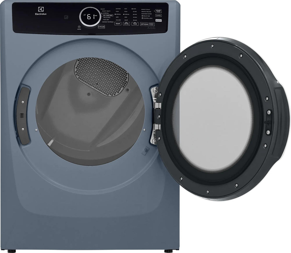 Electrolux 400 Series 8.0 Cu. Ft. Front Load Electric Dryer with Perfect Steam &amp; Instant Refresh, Denim Blue