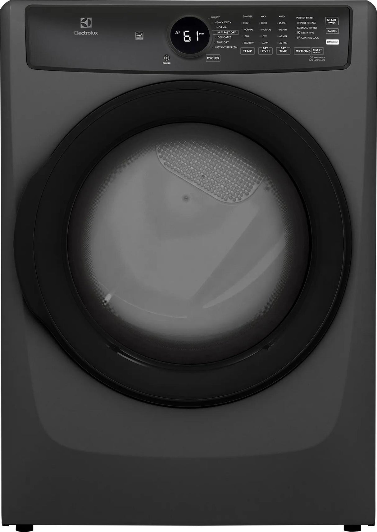 Electrolux 400 Series 8.0 Cu. Ft. Front Load Perfect Steam Electric Dryer with Instant Refresh – Titanium