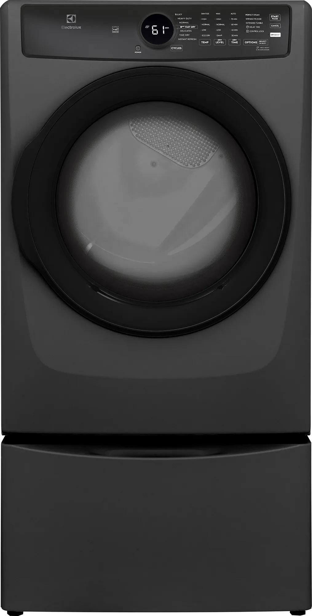 Electrolux 400 Series 8.0 Cu. Ft. Front Load Perfect Steam Electric Dryer with Instant Refresh – Titanium