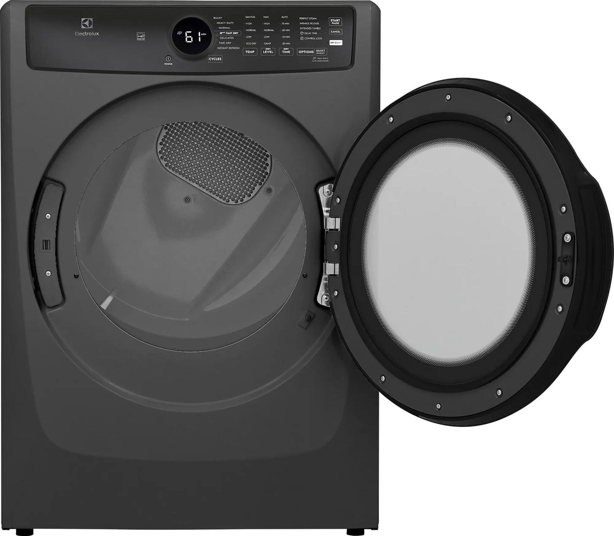 Electrolux 400 Series 8.0 Cu. Ft. Front Load Perfect Steam Electric Dryer with Instant Refresh – Titanium