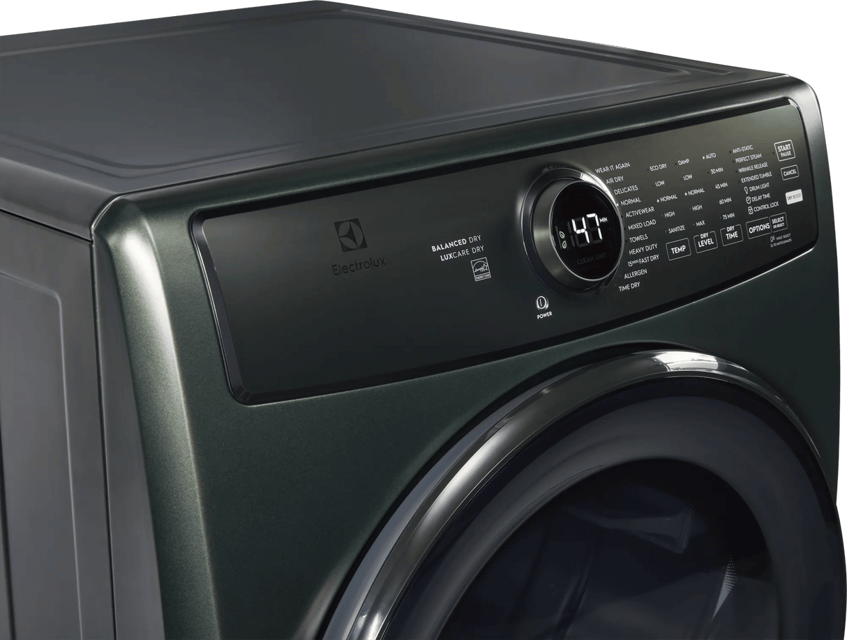 Electrolux 700 Series 8.0 Cu. Ft. Front Load Gas Dryer with Perfect Steam, LuxCare Dry &amp; Instant Refresh, Alpine Green