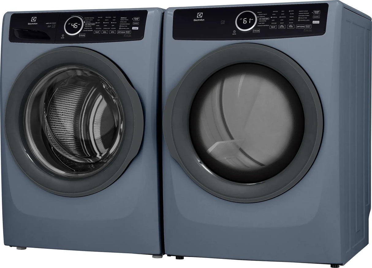 Electrolux 400 Series 8.0 Cu. Ft. Front Load Electric Dryer with Perfect Steam &amp; Instant Refresh, Denim Blue