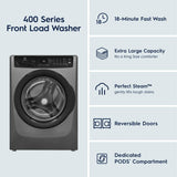 Electrolux 400 Series 4.5 Cu. Ft. Front Load Washer with LuxCare Wash &amp; Perfect Steam, Titanium