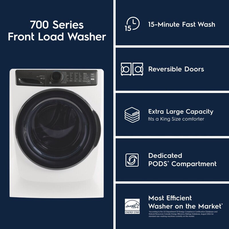 700 Series Front Load Washer with Smartboost®, designed for cold water efficiency - 4.5 Cu. Ft. - (ELFW7738MW) -