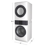 Electrolux Laundry Tower(TM) Single Unit Front Load 4.4 Cu. Ft. Washer & 8 Cu. Ft. Gas Dryer - (ELTG7300AW) - ELECTROLUX