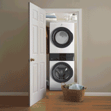 Electrolux Laundry Tower(TM) Single Unit Front Load 4.4 Cu. Ft. Washer & 8 Cu. Ft. Gas Dryer - (ELTG7300AW) - ELECTROLUX