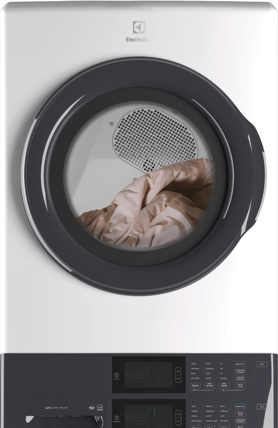 Electrolux Laundry Tower(TM) Single Unit Front Load 4.4 Cu. Ft. Washer & 8 Cu. Ft. Gas Dryer - (ELTG7300AW) - ELECTROLUX