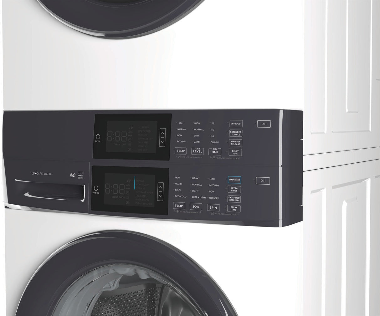 Electrolux Laundry Tower(TM) Single Unit Front Load 4.4 Cu. Ft. Washer & 8 Cu. Ft. Gas Dryer - (ELTG7300AW) - ELECTROLUX