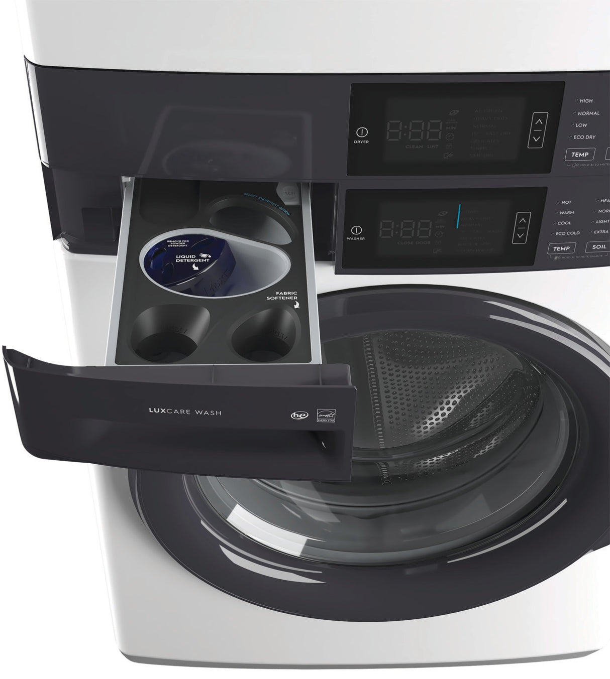 Electrolux Laundry Tower(TM) Single Unit Front Load 4.4 Cu. Ft. Washer & 8 Cu. Ft. Gas Dryer - (ELTG7300AW) - ELECTROLUX