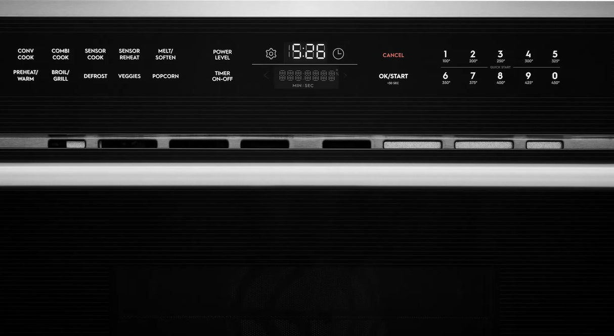 Electrolux 30" Built-In Convection Microwave Oven with Drop-Down Door, 1.6 Cu. Ft., Stainless Steel