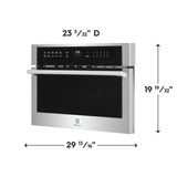 Electrolux 30" Built-In Convection Microwave Oven with Drop-Down Door, 1.6 Cu. Ft., Stainless Steel