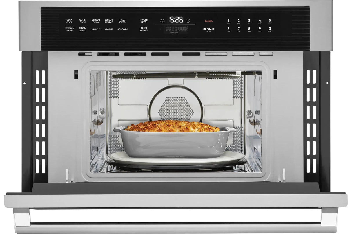 Electrolux 30" Built-In Convection Microwave Oven with Drop-Down Door, 1.6 Cu. Ft., Stainless Steel