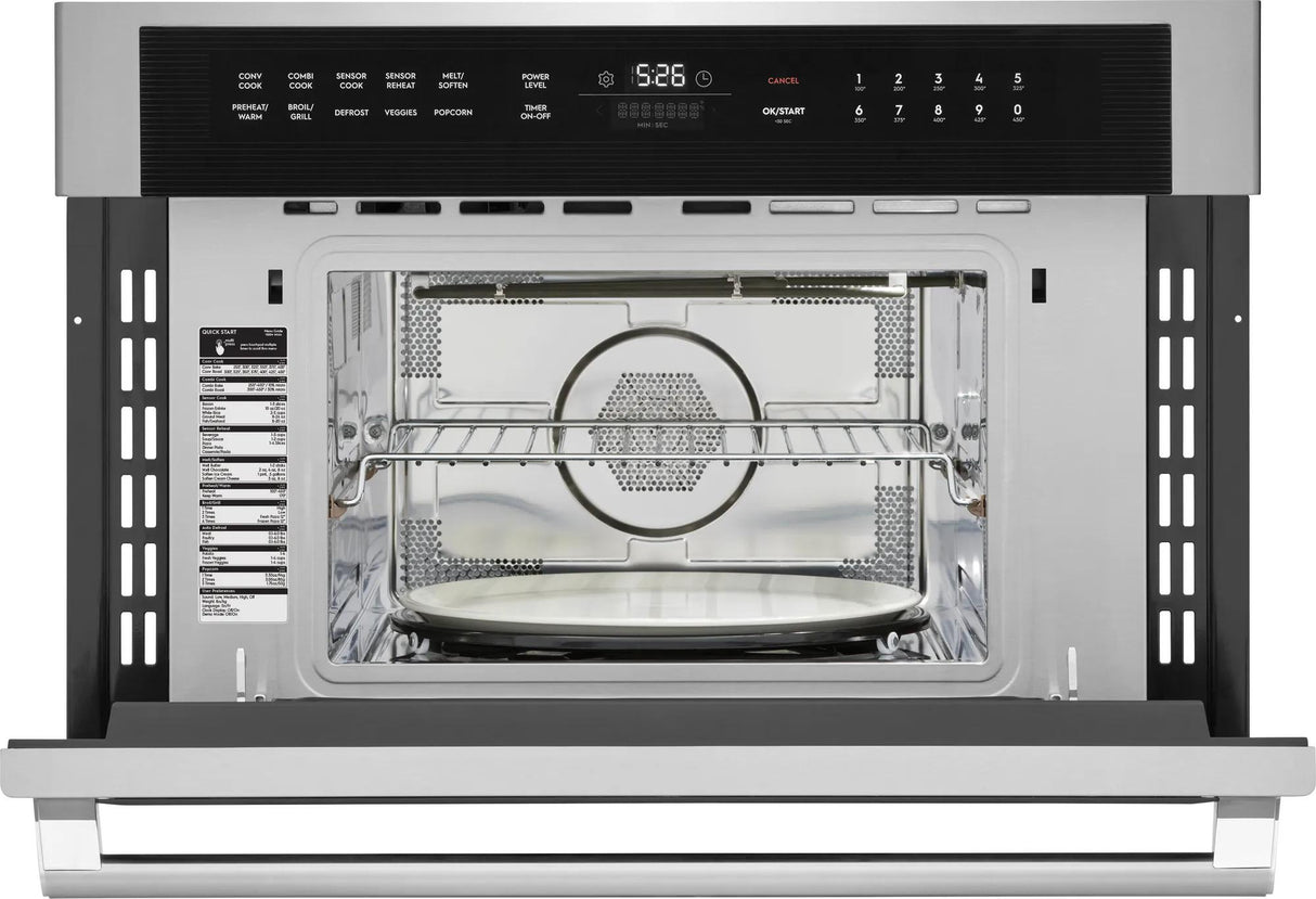 Electrolux 30" Built-In Convection Microwave Oven with Drop-Down Door, 1.6 Cu. Ft., Stainless Steel