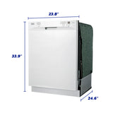 Element 24 Front Control Built-In Dishwasher - White (ENB6632PEBW) - (ENB6632PEBW) - ELEMENT APPLIANCE
