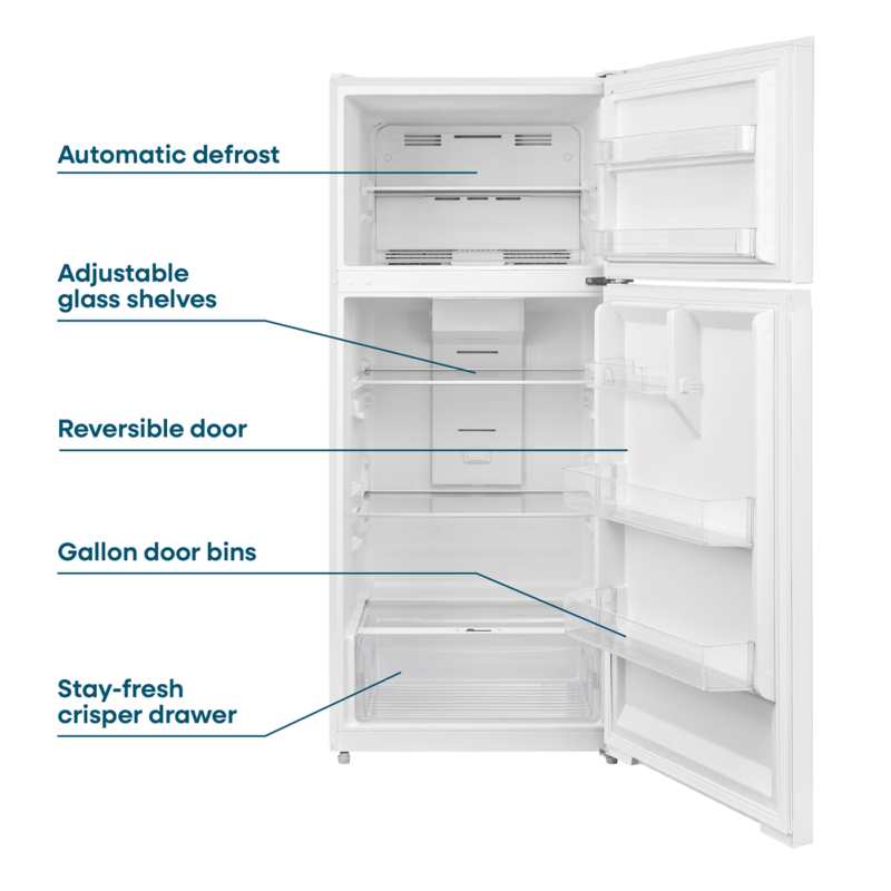 ERT16CGDW- Element 16.0 cu. ft. Top Freezer Refrigerator - (ERT16CGDW) -