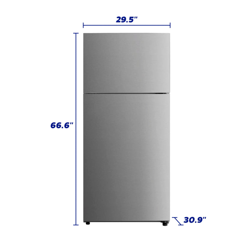 Element 18.0 cu. ft. Top Freezer Refrigerator - Stainless Steel - (ERT18CSCS) - ELEMENT APPLIANCE