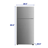Element 18.0 cu. ft. Top Freezer Refrigerator - Stainless Steel - (ERT18CSCS) - ELEMENT APPLIANCE