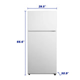 Element 18.0 cu. ft. Top Freezer Refrigerator - White - (ERT18CSCW) - ELEMENT APPLIANCE