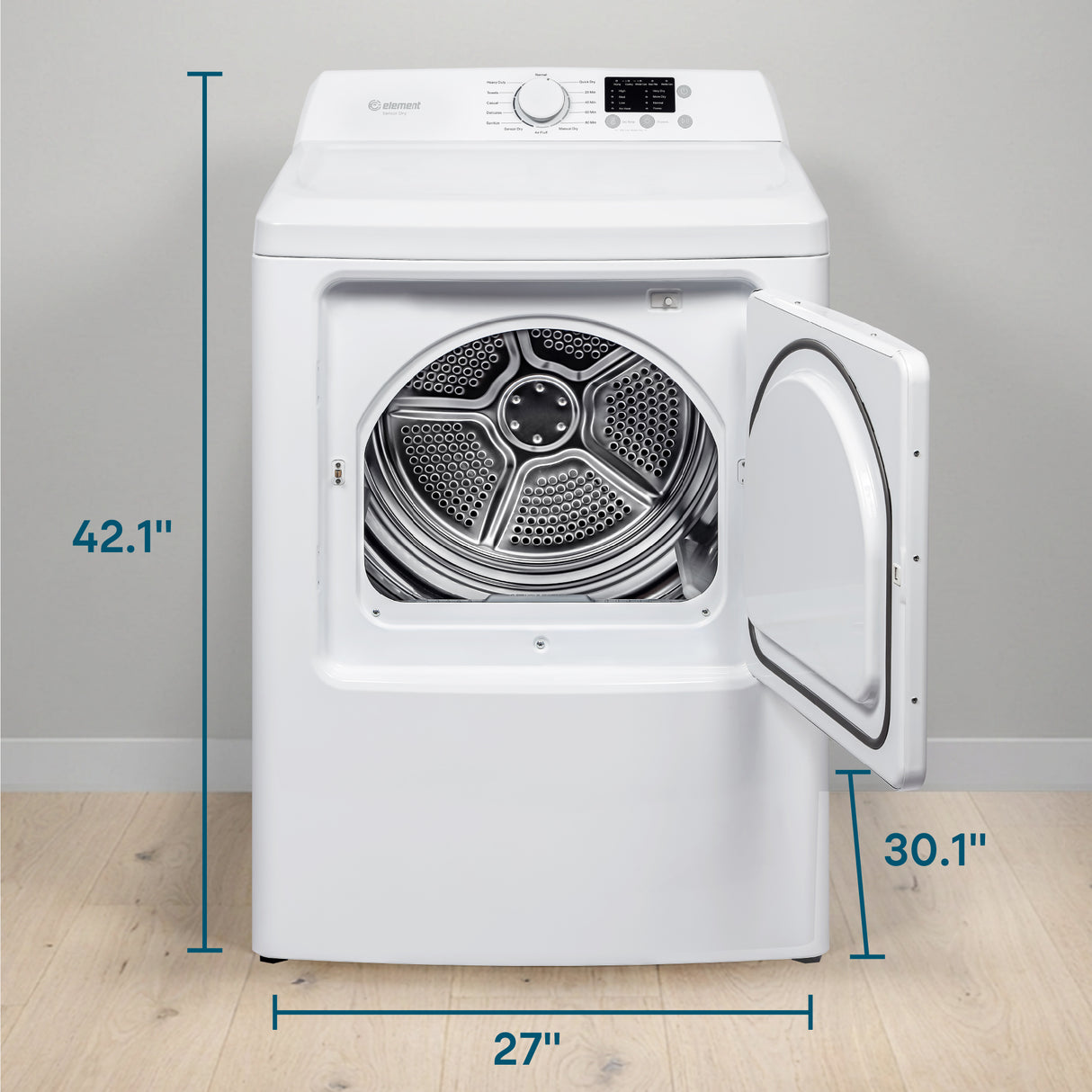 Element ETD7027GCW gas dryer dimensions