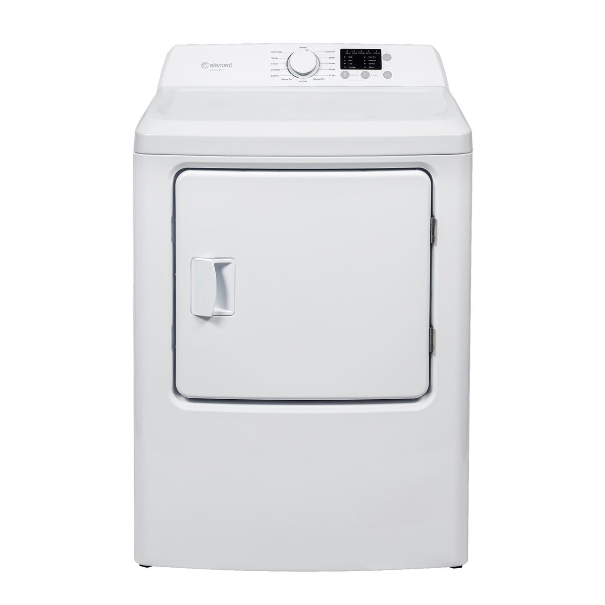 Element 7.0 cu. ft. gas dryer in white, front view