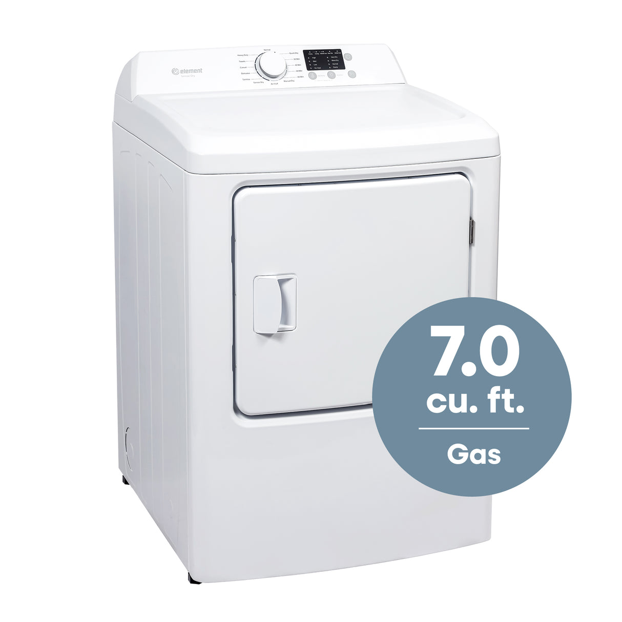 Element ETD7027GCW gas dryer 7.0 cu ft capacity