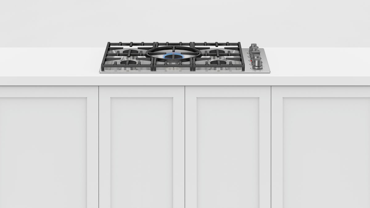 Fisher & Paykel CDV3-365H-N 36-inch Gas Cooktop - Lifestyle Kitchen Install