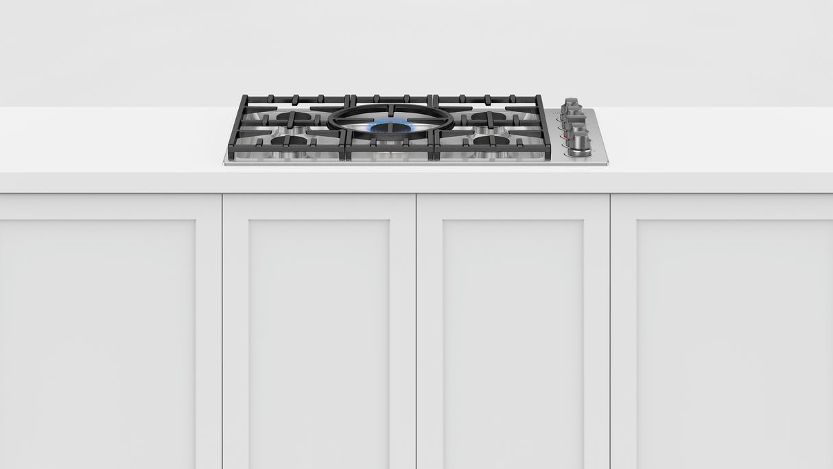 Fisher & Paykel CDV3-365H-L 36-inch Gas Cooktop - Lifestyle Kitchen Install