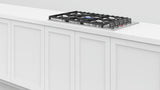 Fisher & Paykel CDV3-365H-L 36-inch Gas Cooktop - Angled Kitchen Install