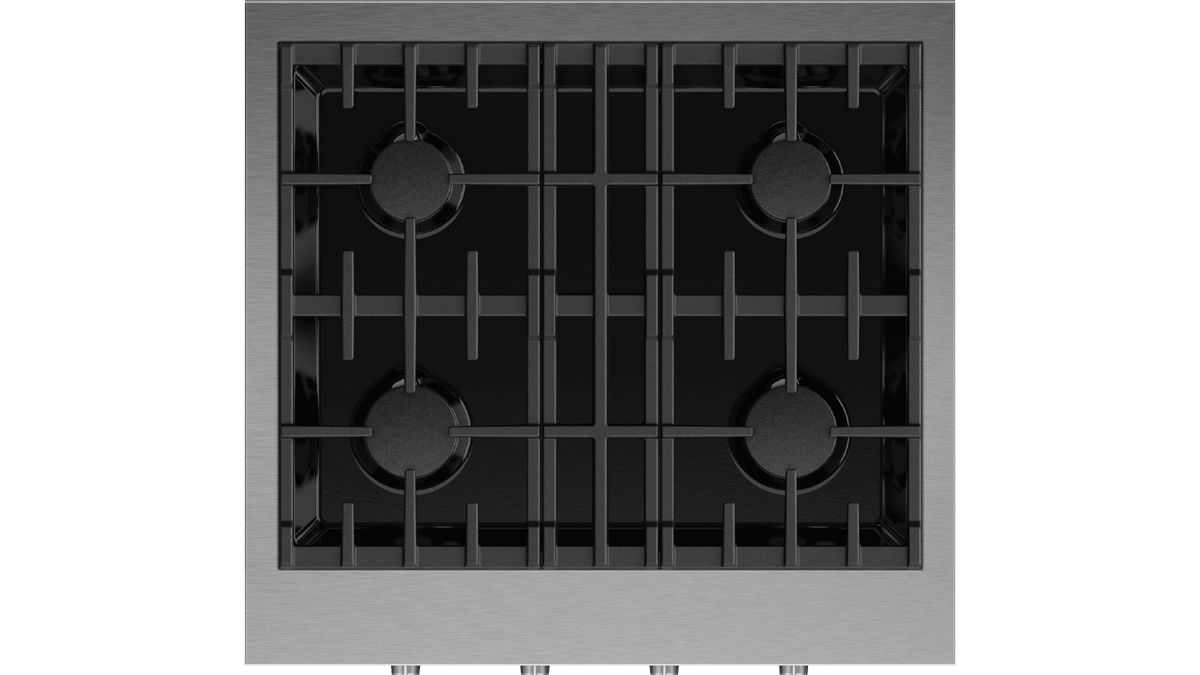 Fisher & Paykel CPV3-304-N Professional Rangetop top surface detail